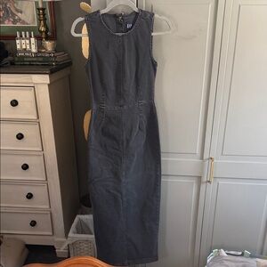 GAP Dark Gray Denim Sleeveless Dress